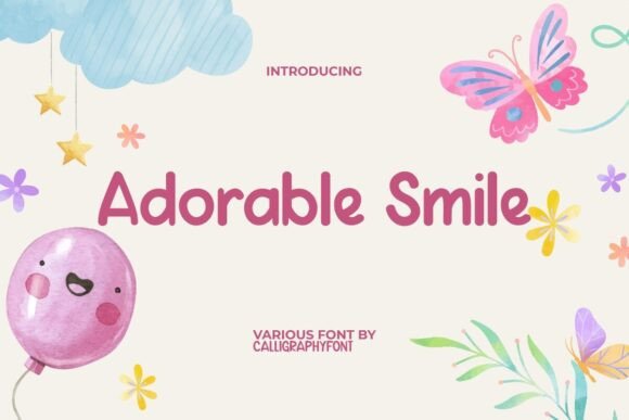 Adorable Smile: A Playful Display Font for Web Design
