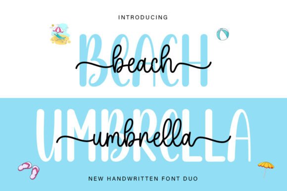 Beach Umbrella Duo Font for Editorial Design