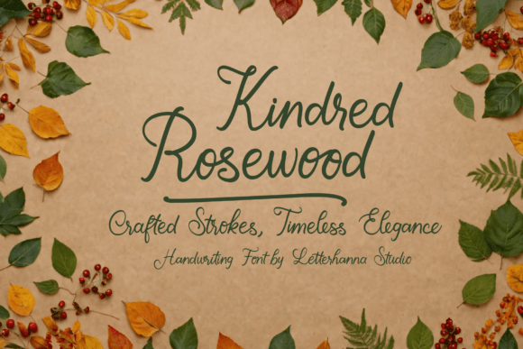 Kindred Rosewood: A Script Font for Editorial Design