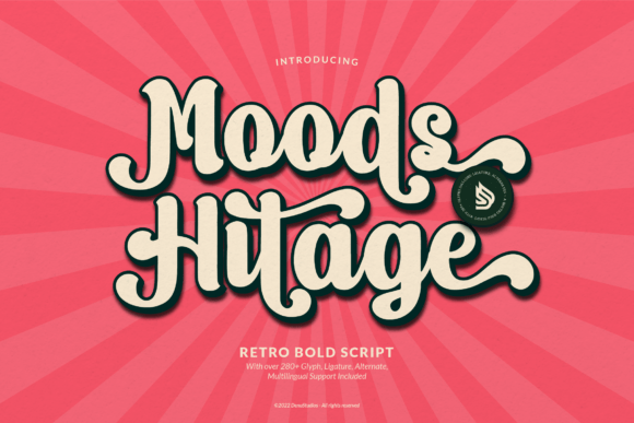 Moods Hitage: A Retro Script Font for Bold Campaigns