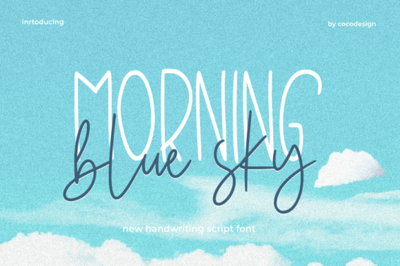 Morning Blue Sky: A Delicate Handwritten Font for Makers