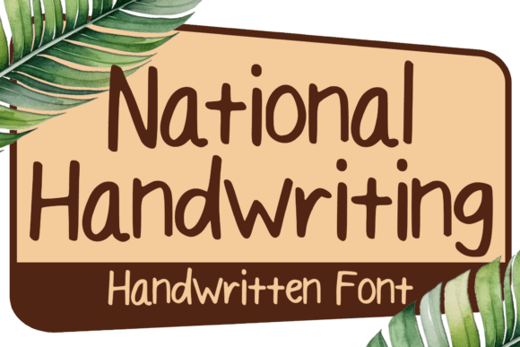National Handwriting Font for Web Design