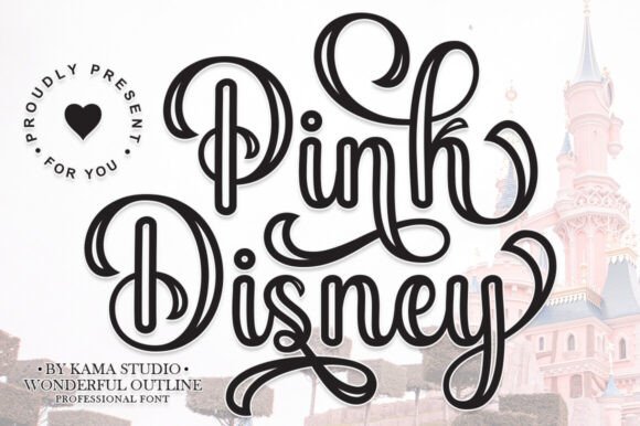 Pink Disney Font for Editorial Design