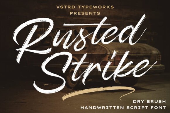 Rusted Strike: A Bold Script Font for Web Design