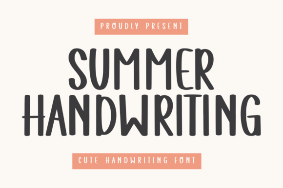 Summer Handwriting: A Versatile Script Font for Crafters