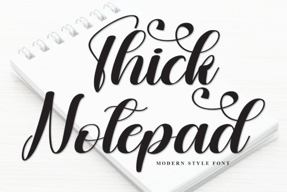 Thick Notepad Font for Bold Branding