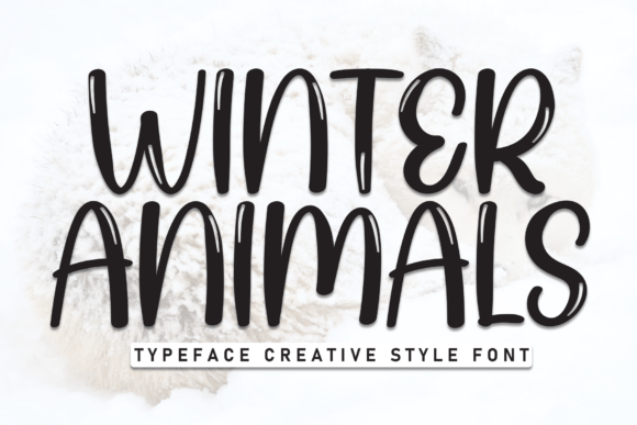 Winter Animals Script Font for Crafters